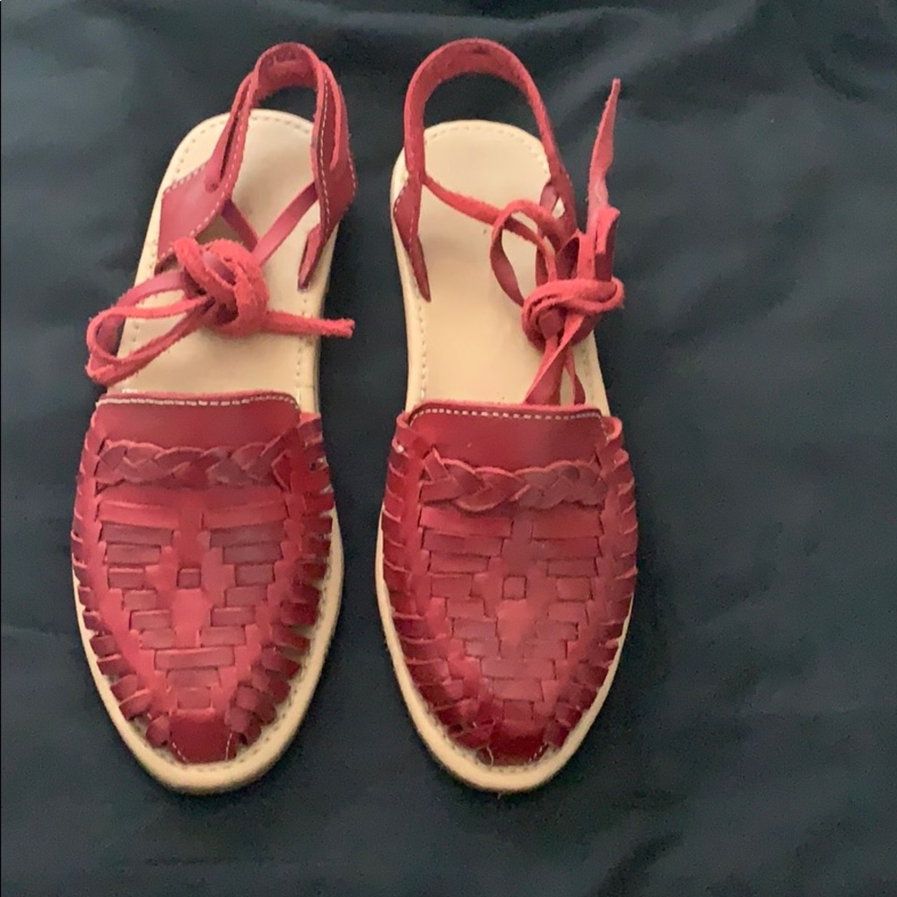🔴SOLD🔴Lace Up Red Shoes